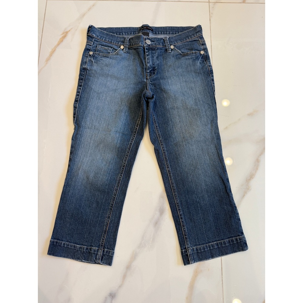 Capri Jeans New York & Company Womens Blue Denim Size 6 Medium Wash Cropped